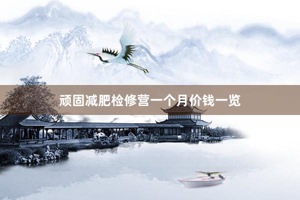 顽固减肥检修营一个月价钱一览