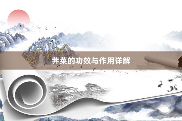 荠菜的功效与作用详解